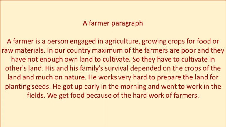 essay on farm life