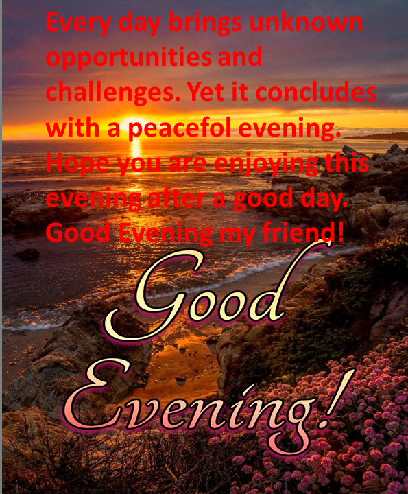 good evening message for friends