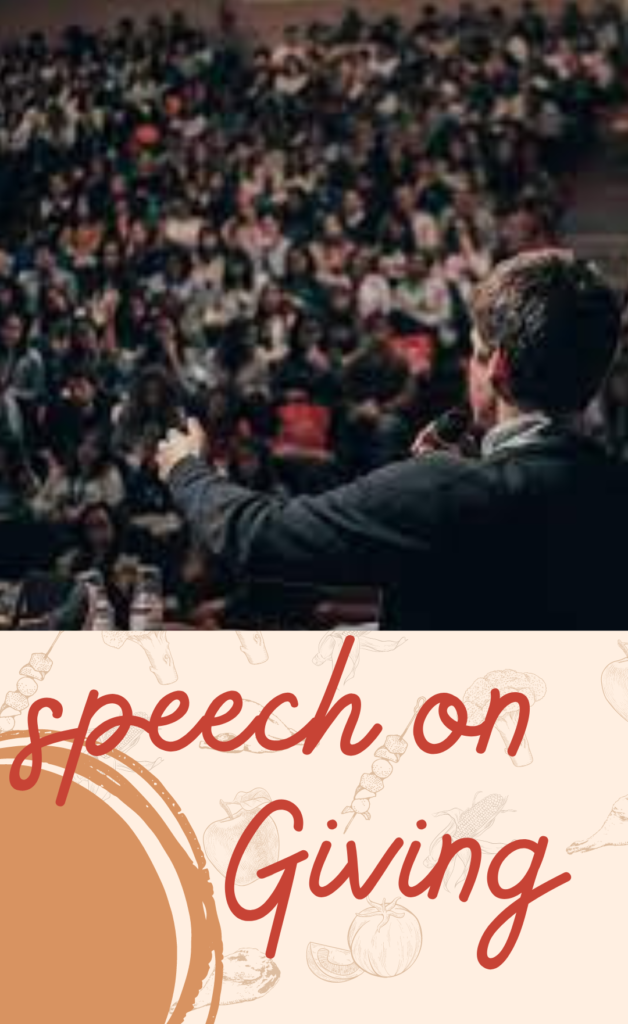 speech on giving